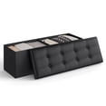 thumbnail image 2 of SONGMICS 43 Inches Folding Storage Ottoman Bench, Storage Chest, Footrest, Padded Seat, 2 of 7