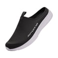 thumbnail image 3 of Womens Mens Breathable Mesh Slip on Mules Walking Sneakers Open Back Knit Non Slip Flats Shoes, 3 of 4