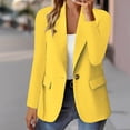 thumbnail image 2 of Grrvtrz Womens One Button Blazer Lightweight Office Work Suit Jacket Stretch Lapel Collar Long Sleeve Jacket with Pockets, 2 of 6