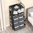 thumbnail image 4 of 5-Drawer Fabric Dresser Tower: Vertical Storage Organizer for Bedroom, Closet, Hallway & Living Room (Grey), 4 of 8