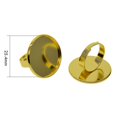 thumbnail image 3 of Rongfmy 10pcs 1 Inch Copper Base Blank Bezel Adjustable Pad Cabochon Base Finger Golden, 3 of 9