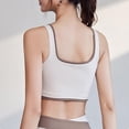 thumbnail image 4 of Virmaxy Womens High Impact Sports Bra Shock-Absorbing Gathering Collection and Complementary Breast Color Matching Edging No Wear Sports Bra White-2 XL, 4 of 4