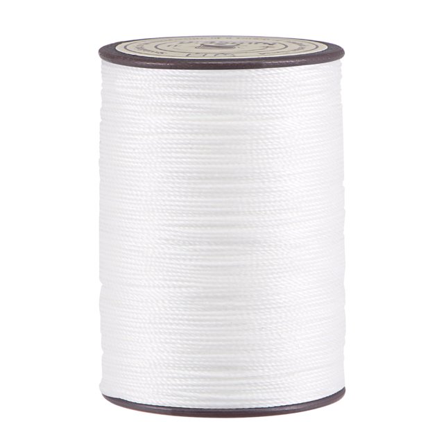 Unique Bargains Fil Ciré en Polyester Blanc, 137 Verges
