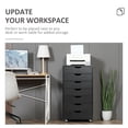 thumbnail image 4 of Vinsetto Mobile Filing Cabinet with Drawers File Cabinet with Wheels Black, 4 of 10