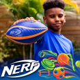 thumbnail image 2 of NERF Spiral Grip Mini Football - Patented Spacelace for Ultimate Spirals - Machine Stitched Construction - Pump Included, 2 of 6