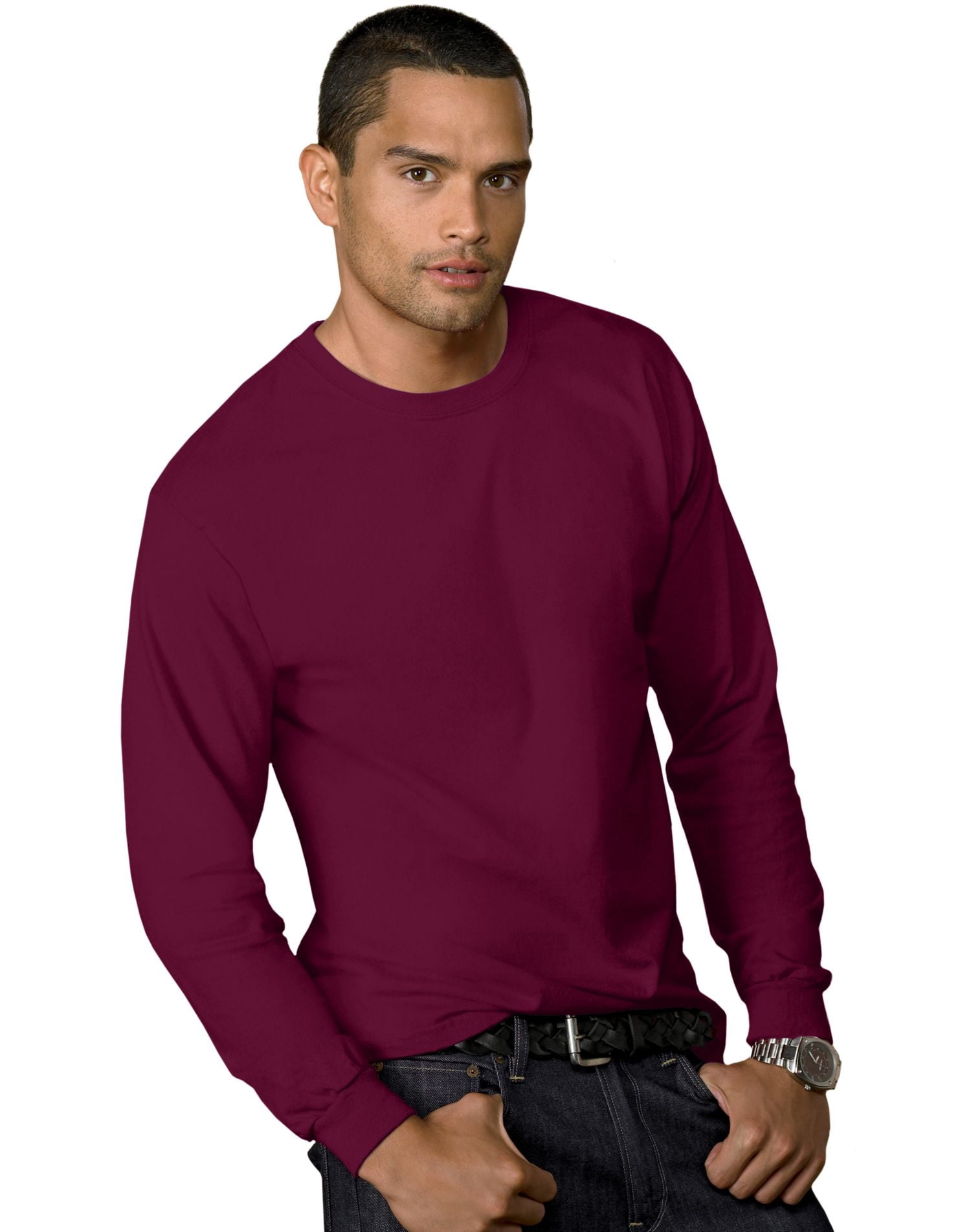 Hanes Men`s 5.2 oz COMFORTSOFT HEAVYWEIGHT T-Shirt, XL, Maroon