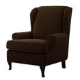 thumbnail image 1 of Premium Water Repellent Wingback Chair Cover High Stretch Jacquard Fabric Wing Back Chair Slipcovers, 1 of 4