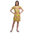 thumbnail image 2 of Moomaya Chemise de Nuit à Manches Courtes Imprimée pour Femmes, Col Rond, en Coton, Vêtement de Nuit, 2 of 5