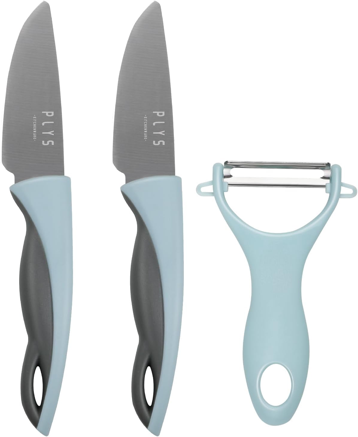 Paring Knife, 3 inch paring Knife Set, Ultra Sharp Knife for Cutting and Peeling with Peeler (Blue)