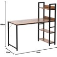 thumbnail image 4 of Bureau d'Ordinateur de 40 Pouces avec Étagères de Rangement - Table d'Écriture Moderne Brune pour Bureau à Domicile et Étude, 4 of 10