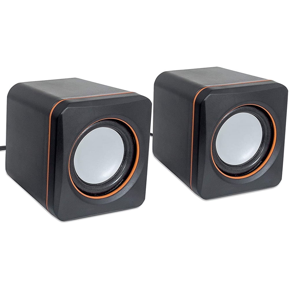 funavi USB Wired Laptop Speakers for PC, 2 Channel Computer Speaker, Black, New, 1 Count