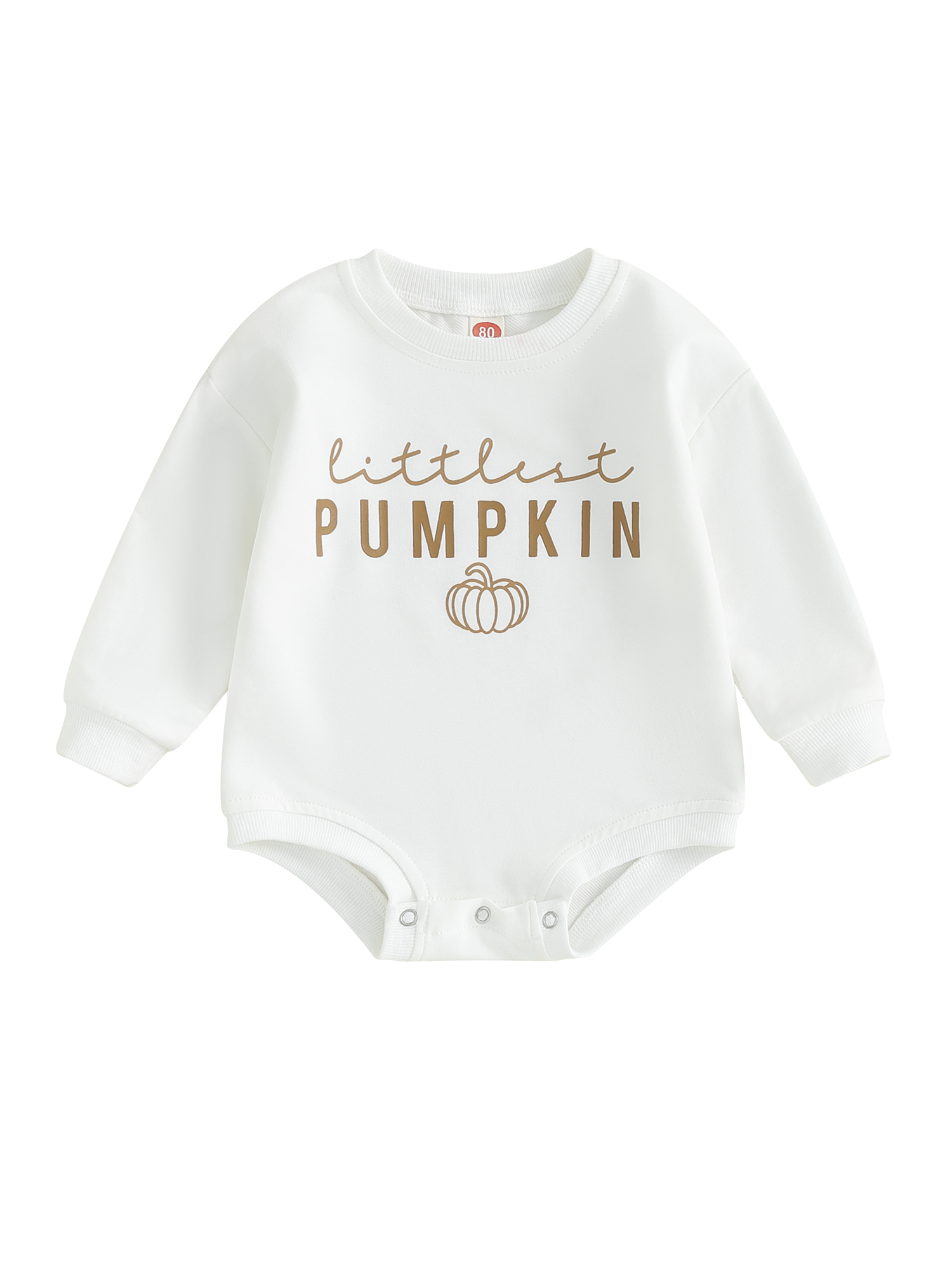 SUNSIOM Baby Halloween Rompers Newborn Letter Print Long Sleeve Bodysuit Infant Loose Fit Jumpsuits