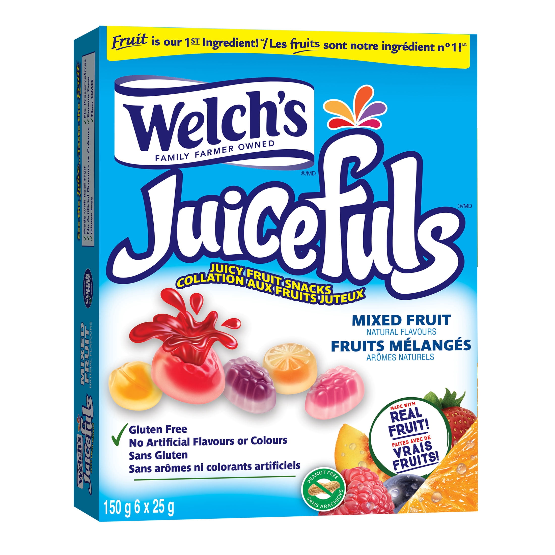 Welch's Fruit Snacks, Mixed Fruit, 6 pack Snack Box, Gluten Free Snacks