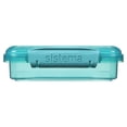 thumbnail image 2 of Sistema Ocean Bound Plastic Sandwich Box, 450 mL Food Storage Container and Lunch Box, Teal or Blue (Not Selectable), 2 of 7