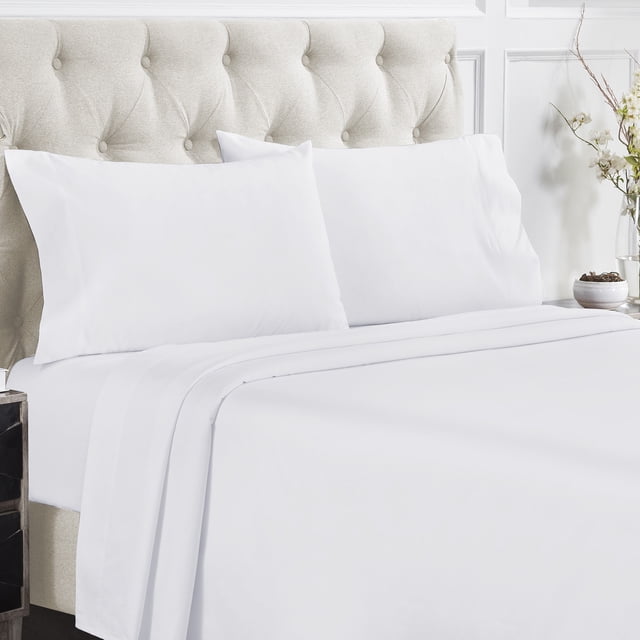 California Design Den Sheet Sets, Natural 100% Cotton Sheets, Soft Luxury 400 Thread Count Sateen Bedding Sheets Set, Deep Pocket Cooling Sheets
