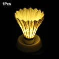 thumbnail image 1 of 1PC LED Night Luminoust Badminton Beatable Durable Training Special Badminton Outdoor Sports Entertainment Goose Feather Ball Gold, 1 of 6