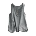 thumbnail image 2 of LSLJS Femmes Décontracté Ample Uni Coton Col Rond Sans Manches Aguichant Débardeurs, Débardeurs Camisole pour Femmes, 2 of 6