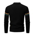 thumbnail image 4 of Xcmzpl Mens Sweaters Mock Neck Long Sleeve Slim Fit Knit Pullover Tops Causal Color Block Sweaters Fall Sweaters Tops for Men, 4 of 4