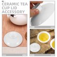 thumbnail image 2 of Couvercles de Tasse Réutilisables Couvercle en Céramique Blanc Couvercle de Boisson Couvercle de Tasse Extérieur Couvercle de Bol à Thé Couvercles de Tasse pour Boisson Chaude Froide 3.2 Pouces, 2 of 8