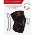 thumbnail image 4 of Hurmoya Knee Brace for Knee Pain, 2 Adjustable Straps Compression Support with Patella Gel Pad & 4 Side Stabilizers,Injury Recovery for Men and Women (Orange, Small), 4 of 5