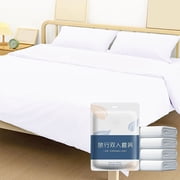 YYV Disposable Hotel-Grade Bedding 4-Piece Set Portable Hygienic Duvet Cover Sheet And Pillowcase Lightweight Travel Guesthouse Single Use Travel Bedding Solution