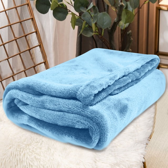 Flannel Blanket, Super Soft Warm Solid Fleece Blanket Throw Rug Sofa Bedding, 70x100cm Comfortable Machine Washable Velvet Conditioning Blanket Picnic Blanket Easy to Clean