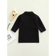 thumbnail image 3 of 1-7Y Baby Girls Coat For Fall Spring Long Sleeve Open Front Lapel Cardigan With Pockets Kids Outwear, 3 of 6