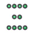 thumbnail image 2 of QualitChoice Coussinets d'Oreille Coussins Écouteurs de Jeu Coussinets Ronds en Cuir Manchon en Maille Coussinets de Rechange pour Skullcandy Hehs2.0 Vert 5Ensemble, 2 of 6