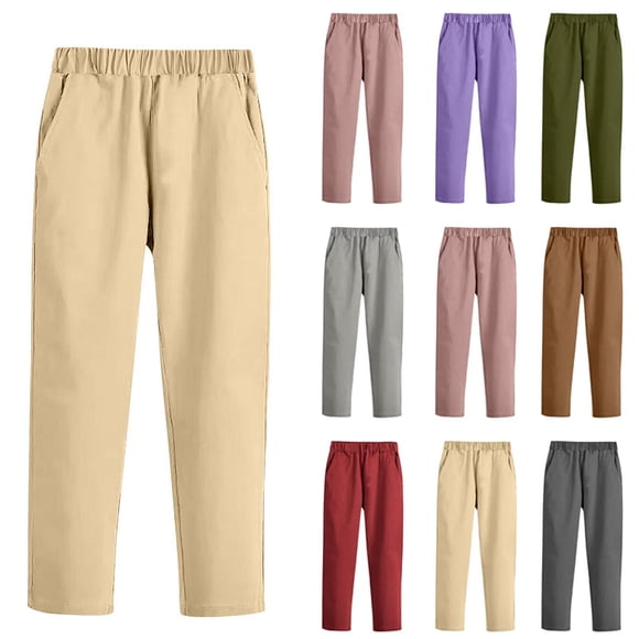 VOAVEKE Pantalon d'Uniforme pour Garçons,Pantalon pour Garçons,Pantalon de Costume Décontracté pour Enfants Pantalon d'École Taille Élastique Pantalon d'Uniforme Scolaire Gris Foncé 6-7 Ans