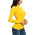 thumbnail image 4 of Chemise pour Femmes à Manches Courtes Décontractée Haut Stylé Col Haut pour Femmes Chemises Hauts pour Femmes T-Shirts T-Shirts Complets pour Femmes Col Roulé Ensemble de Hauts pour Femmes Chandail de Compression Femme, 4 of 7