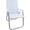 Blanc Brillant, variante sur Lawn Chair USA - Chaise Classique Pliante en Aluminium à Sangles - Chaise d'Extérieur Durable, Portable et Confortable - Idéale pour le Camping, les Sports et les Concerts - Rayure Beige