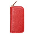 thumbnail image 1 of Leather Key Case Card Holder Zipper Solid Purses Solid Color Soft Color Purse Wallet Car Keys Holder Fashion Pouch Men Women Housekeeper Red, 1 of 9