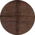 thumbnail image 1 of Ahgly Company Tapis Rond Abstrait d'Intérieur Marron Abstrait, 6 Pieds Rond, 1 of 6