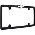 thumbnail image 3 of Cruiser Accessories Chevrolet License Plate Frame w/Fastener Caps, Matte Black/Chrome, 3 of 5