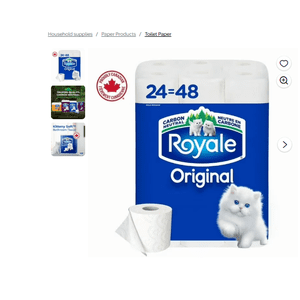 Royale Original: ANGLAIS 2 Ply papier hygiénique, 24 Égal 48 Toilettes de salle de bains, 242 Feuilles de papier hygiénique par rouleau