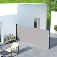 thumbnail image 2 of Outsunny 13' x 6' Retractable Side Awning, Garden Privacy Screen, Light Grey, 2 of 10