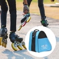 thumbnail image 3 of koolsoo Portable Skating Shoes Bag Adjustable Shoulder Strap and Top Handle Handbag Blue Blue Half Mesh, 3 of 9