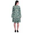 thumbnail image 4 of Moomaya Robe d'Été Fluide à Manches Longues Imprimée pour Femmes, Longueur Genou, Évasée, 4 of 6