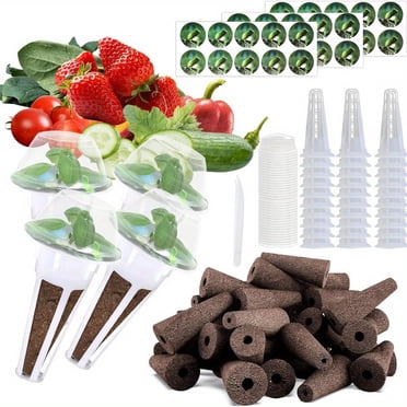 YOPTOP Kit de 121 Pcs de Capsules de Semences pour AeroGarden, Éponges de Démarrage de Semis, Système Hydroponique Intérieur pour Toutes les Marques, Kit « Grow Anything » avec 30 Éponges de Culture, 30 Étiquettes de Capsules, 30 Paniers de Culture, 30 Gro