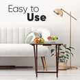 thumbnail image 4 of PJ Wood Folding TV Tray Tables with Storage Rack, Honey Oak, 2 Piece Set, 4 of 10