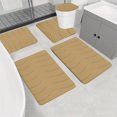 thumbnail image 4 of Fridja Bathroom Rugs 5 Piece - Absorbent Memory Foam Bath Mat for Bathroom, Non-Slip, Machine Washable, Dries Quickly, Bathroom Mat Set Khaki, 4 of 5