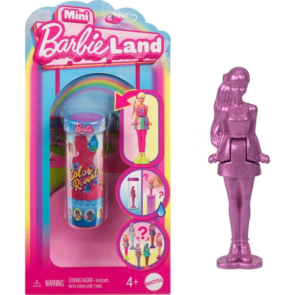 Barbie Mini BarbieLand Color Reveal Dolls, 1.5-inch Doll with Surprise Unboxing, Water Reveal (Styles May Vary)