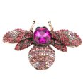 thumbnail image 2 of Broche Vintage, Forme d'Abeille Belle Attrayante Bijou de Broche pour Fêtes Rouge Rose, 2 of 8