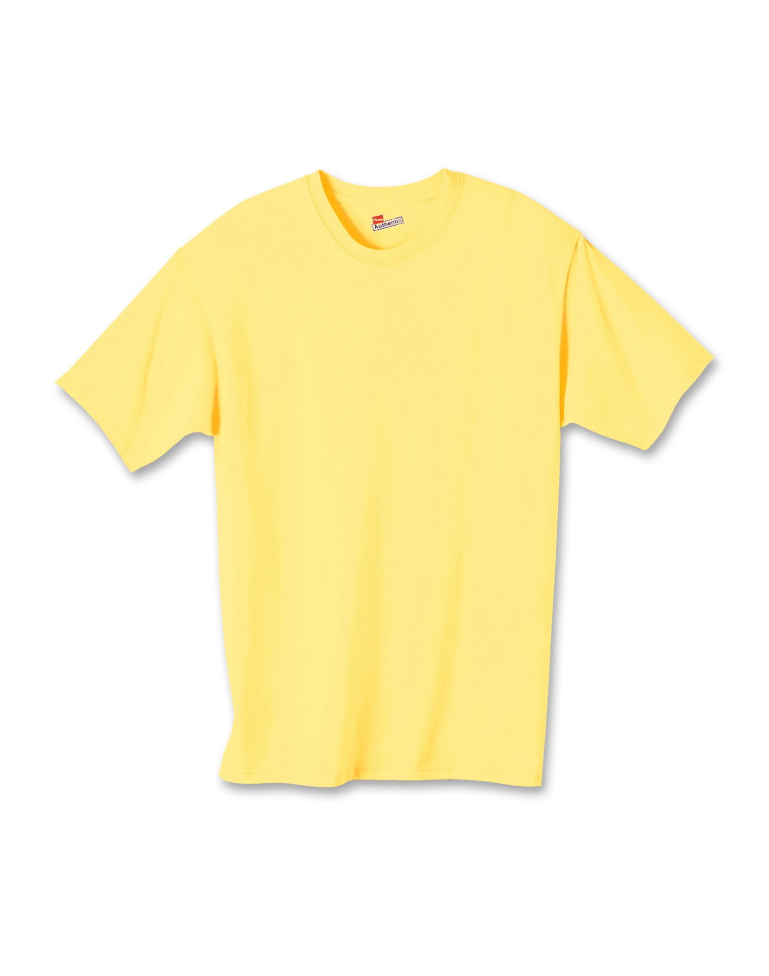 Hanes Authentic TAGLESS Kid`s Cotton T-Shirt, XL, Yellow
