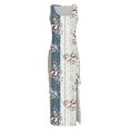 thumbnail image 4 of Robes d'Été pour les Femmes à la Mode Sans Manches Boho Cordon Côtelé Robe de Soleil Froissée Sexy Haute Fente Robe Maxi Bodycon, 4 of 5