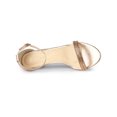 thumbnail image 4 of BLISSFUL STEP Women's Solid Color Open Toe Rhines Ankle Strap Stiletto Sandals Rose Gold 10, 4 of 8