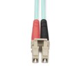 thumbnail image 4 of StarTech.com 20m (65ft) LC/UPC to LC/UPC OM4 Multimode Fiber Optic Cable, 50/125��m LOMMF/VCSEL Zipcord Fiber, 100G Networks, Low Insertion Loss, LSZH Fiber Patch Cord - Patch cable - LC/UPC multi-mode (M) to LC/UPC multi-mode (M) - 20 m - fiber optic - duplex - 50 / 125 micron - OM4 - halogen-free, up to 100 Gbps data transfer rate - aqua, 4 of 4