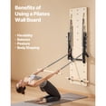 thumbnail image 2 of KFFKFF Wall Mounted Pilates Reformer Machine, Maple Wood Pilates Springboard, Exercise Equipment with Resistance Springs, Yoga Fitness Trainer, Suitable for Flexibility Balance, 2 of 9