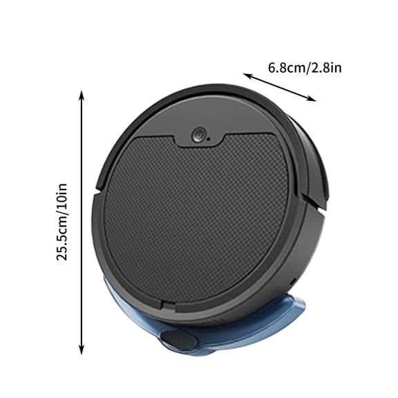 Aspirateur Robot et Vadrouille Combinés, Aspirateur Robot 2 en 1 avec Réservoir d'Eau et Bac à Poussière, Aspiration de 2000 Pa, Autonomie de 80 Minutes, Aspirateur Robot Intelligent pour Passer la Vadrouille sur les Planchers Durs et les Tapis