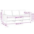thumbnail image 4 of vidaXL 3-Seater Sofa Black 180 cm Fabric, 4 of 5